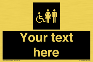 Custom information: black panel disabled female and male